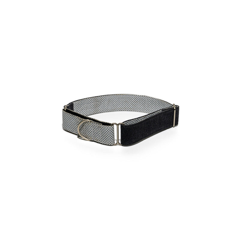 Black Denim Fabric Martingale Collar