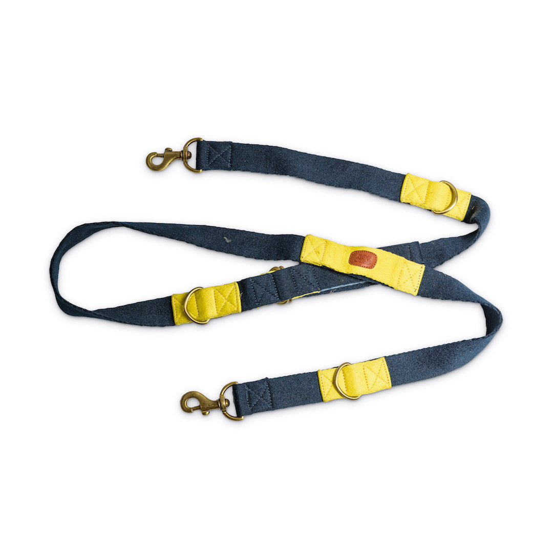 Multi-Function Cotton Leash - Blue