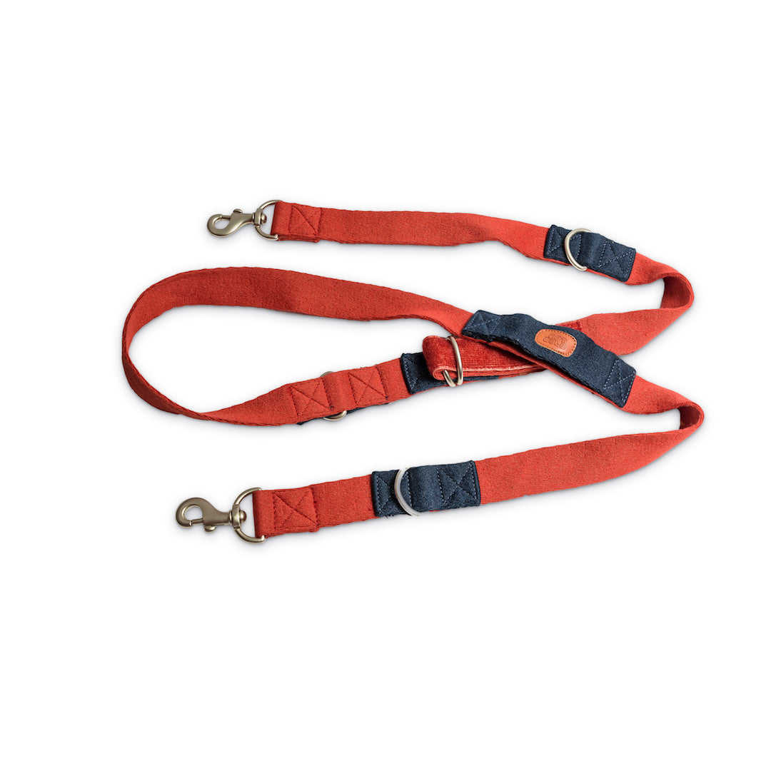Multi-Function Cotton Leash - Red