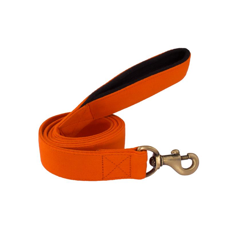 Orange Fabric Leash with padded handle