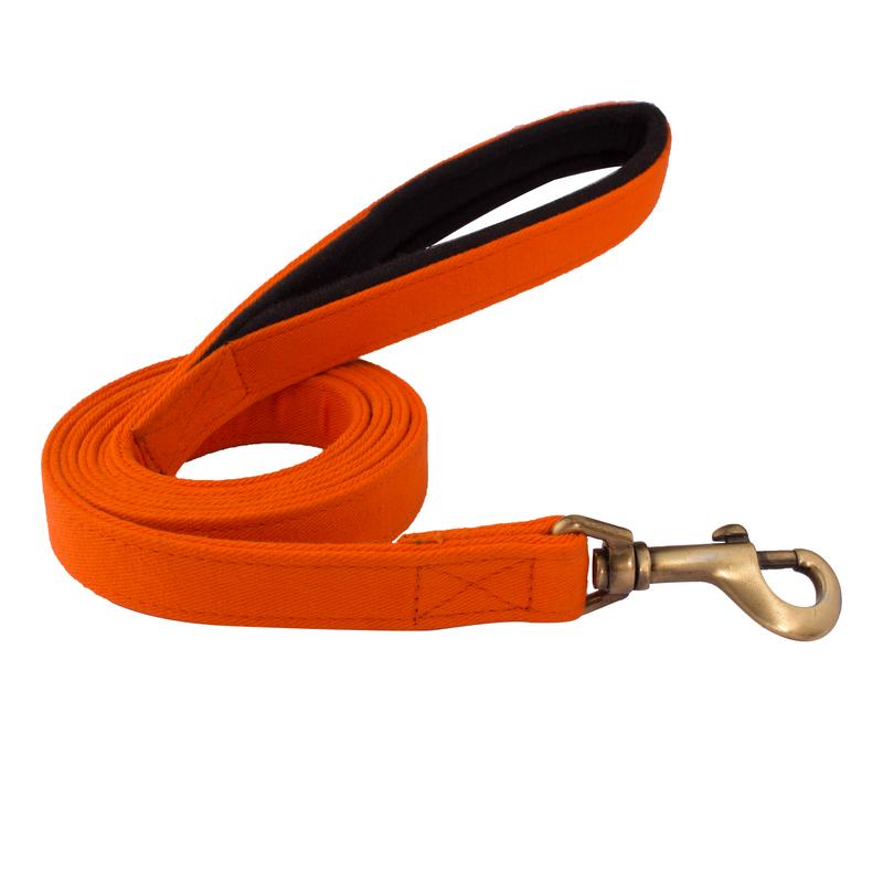 Orange Fabric Leash with padded handle