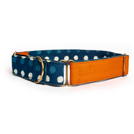 Orange Fabric Martingale Collar