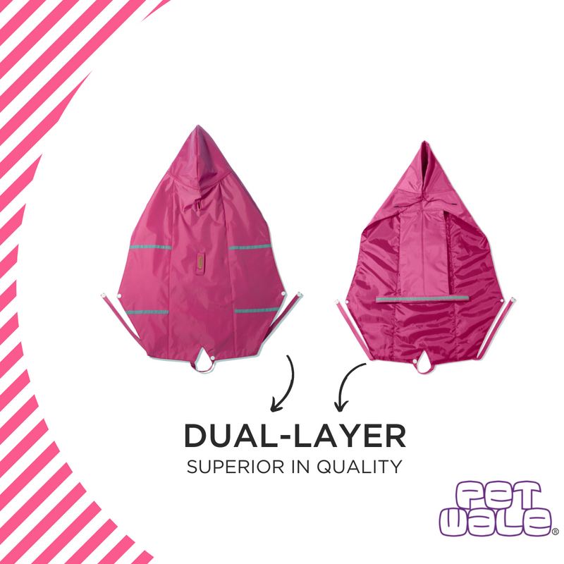 Pink Raincoat with Reflective Strips