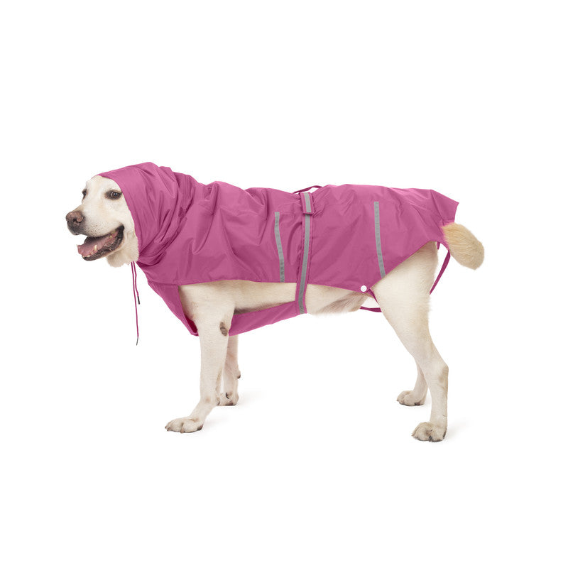 Pink Raincoat with Reflective Strips