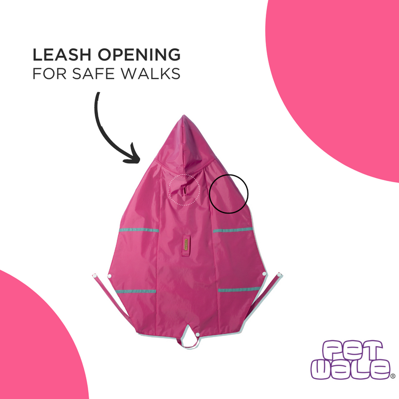 Pink Raincoat with Reflective Strips