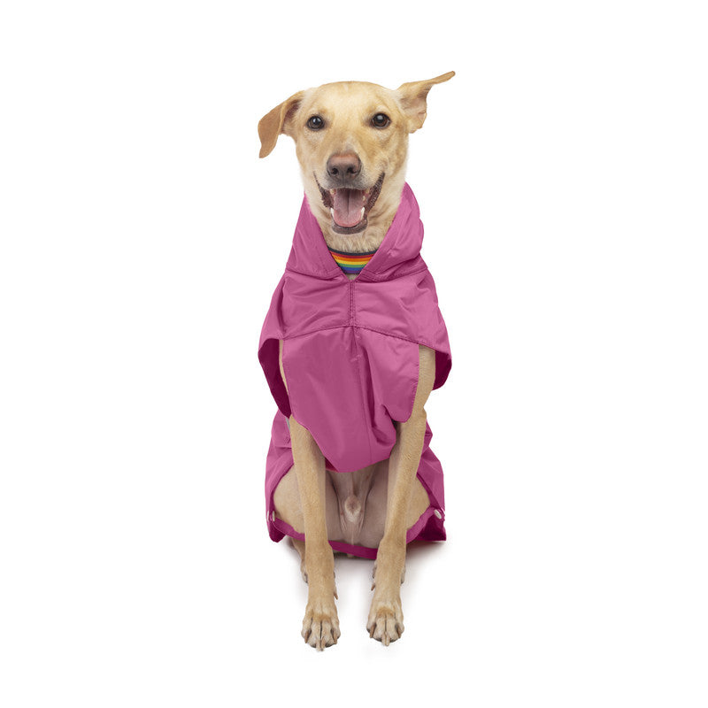 Pink Raincoat with Reflective Strips