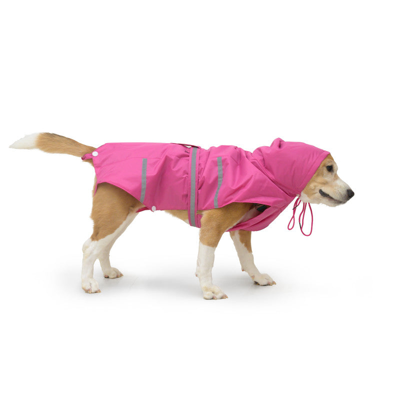 Pink Raincoat with Reflective Strips