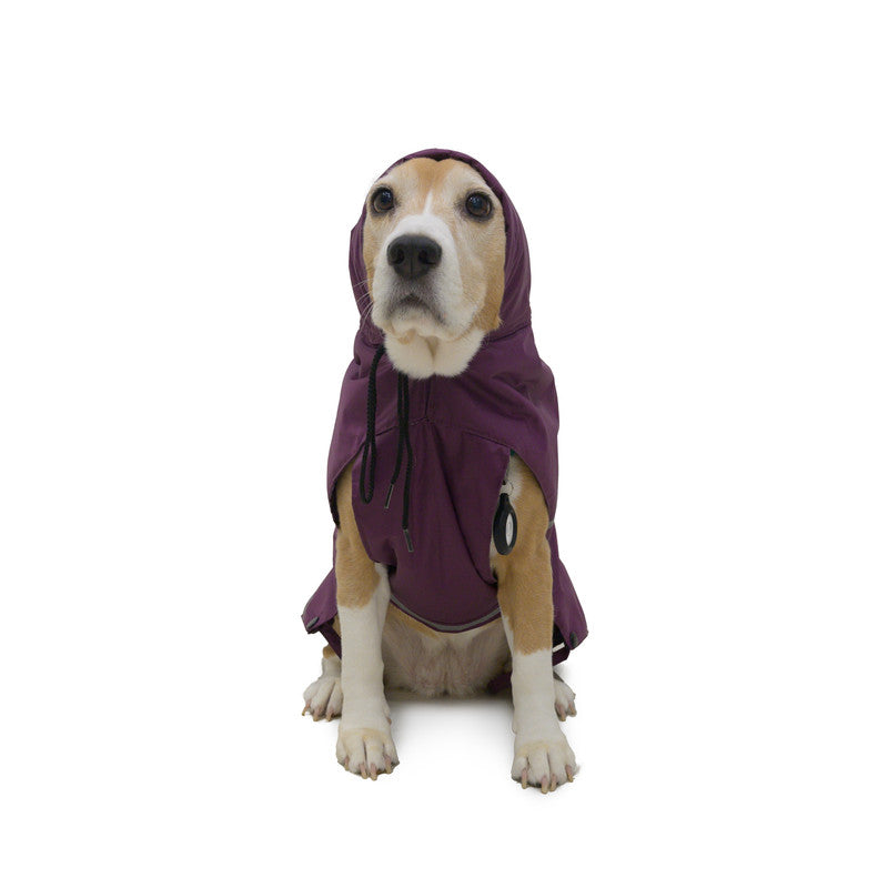 Purple Raincoat with Reflective Strips