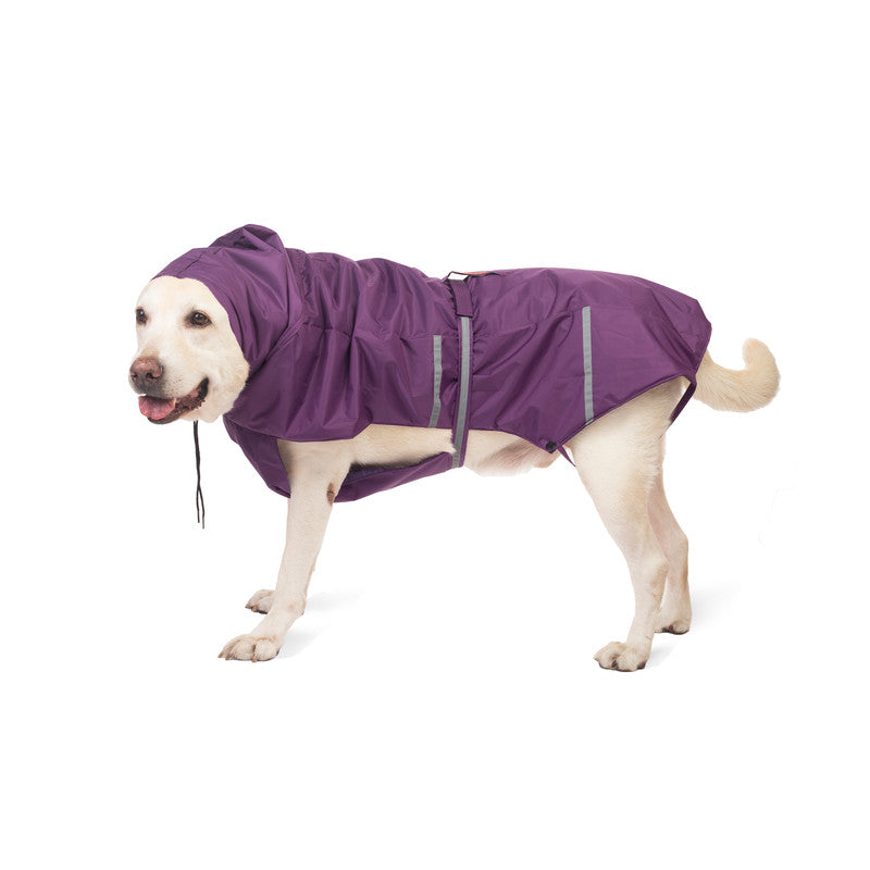 Purple Raincoat with Reflective Strips