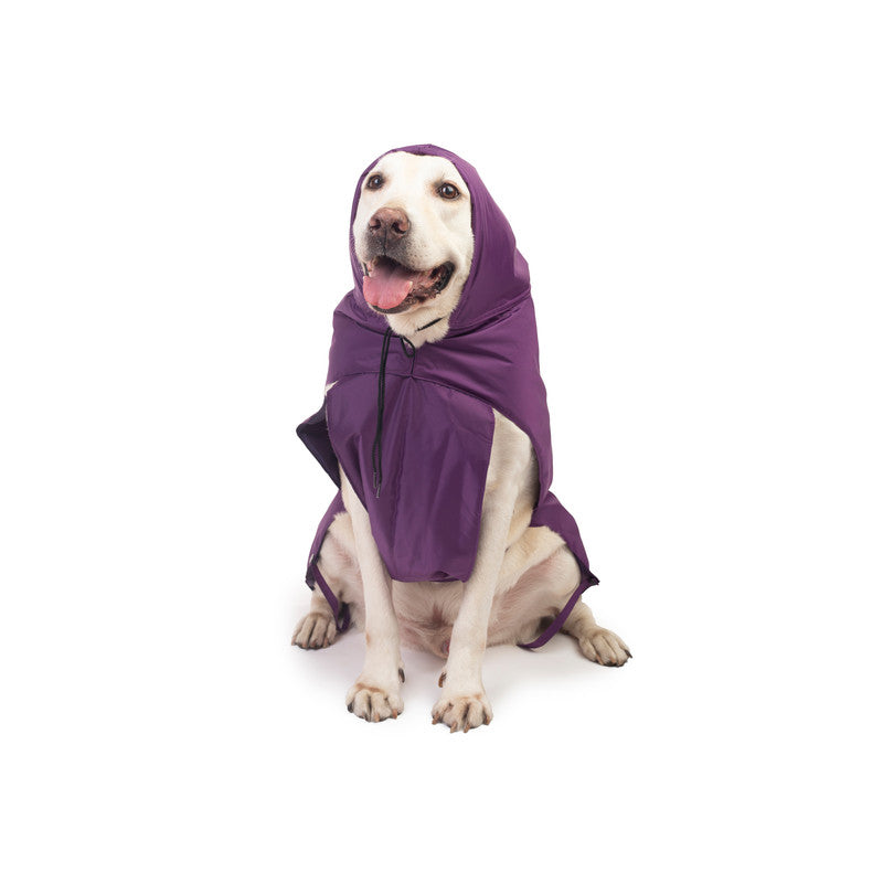 Purple Raincoat with Reflective Strips