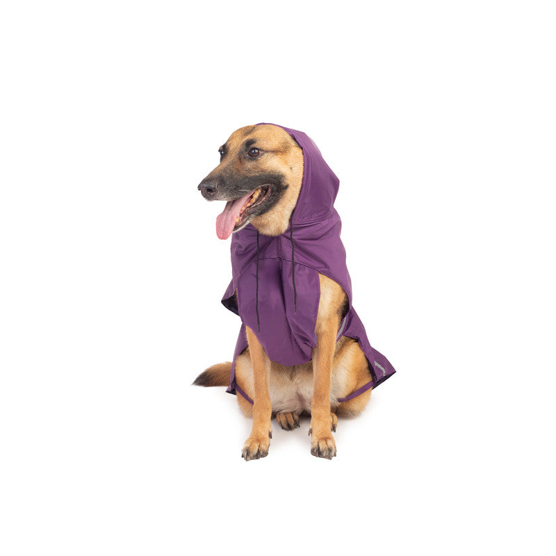 Purple Raincoat with Reflective Strips