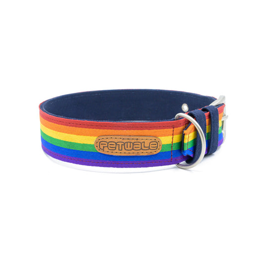 Rainbow Pride Fabric Belt Collar