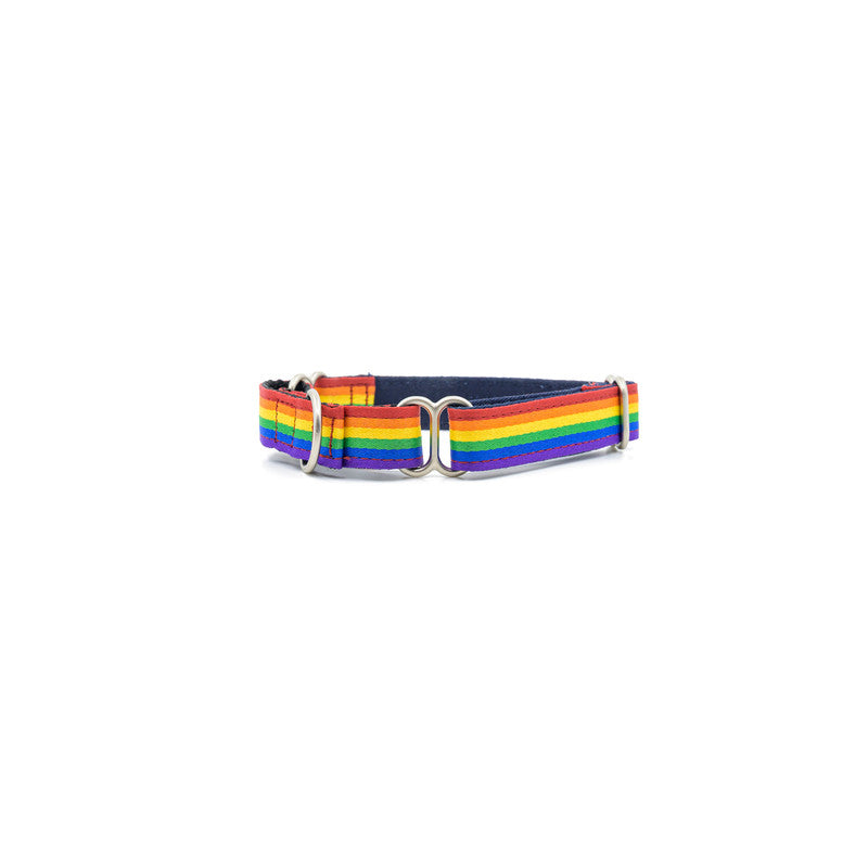 Rainbow Pride Fabric Martingale Collar