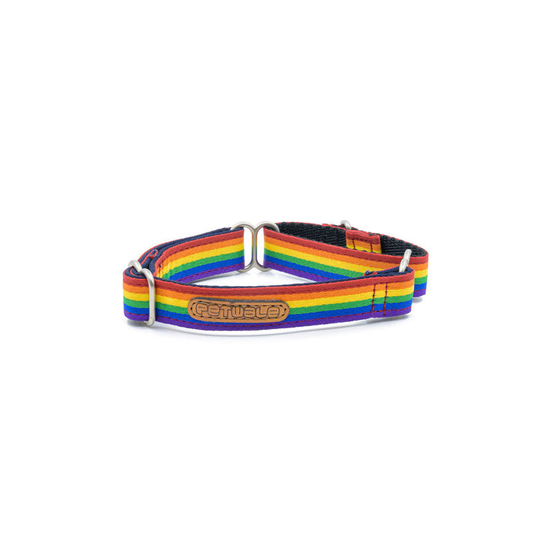 Rainbow Pride Fabric Martingale Collar