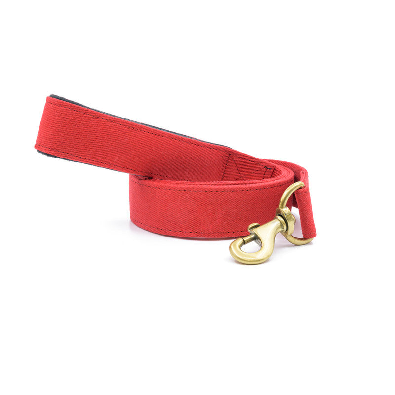 Red Fabric Leash with Padded Handle