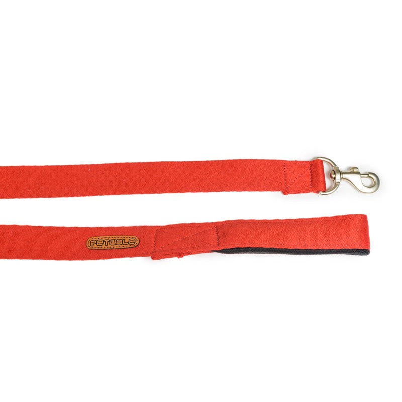 Cotton Red Leash with padded handle