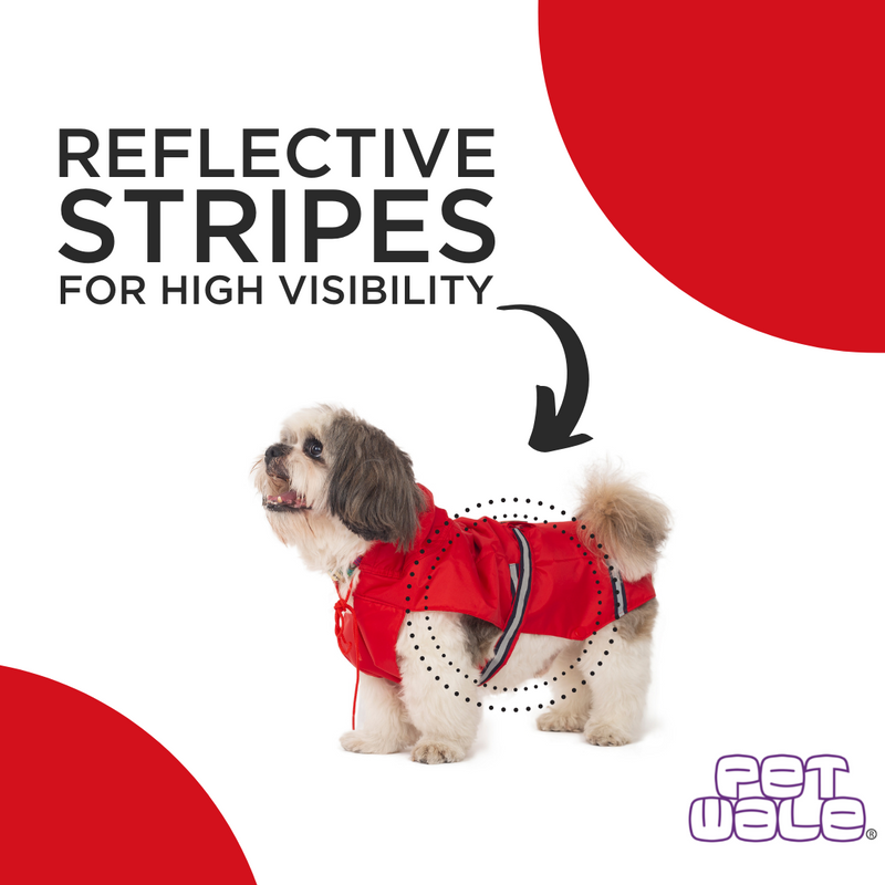 Red Raincoat with Reflective Strips