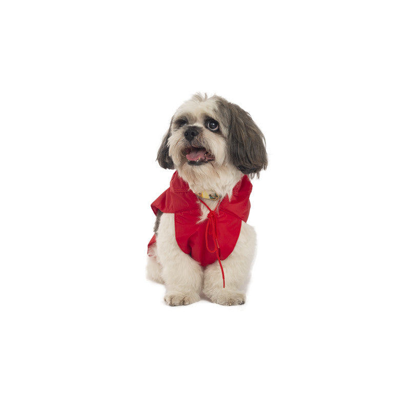 Red Raincoat with Reflective Strips