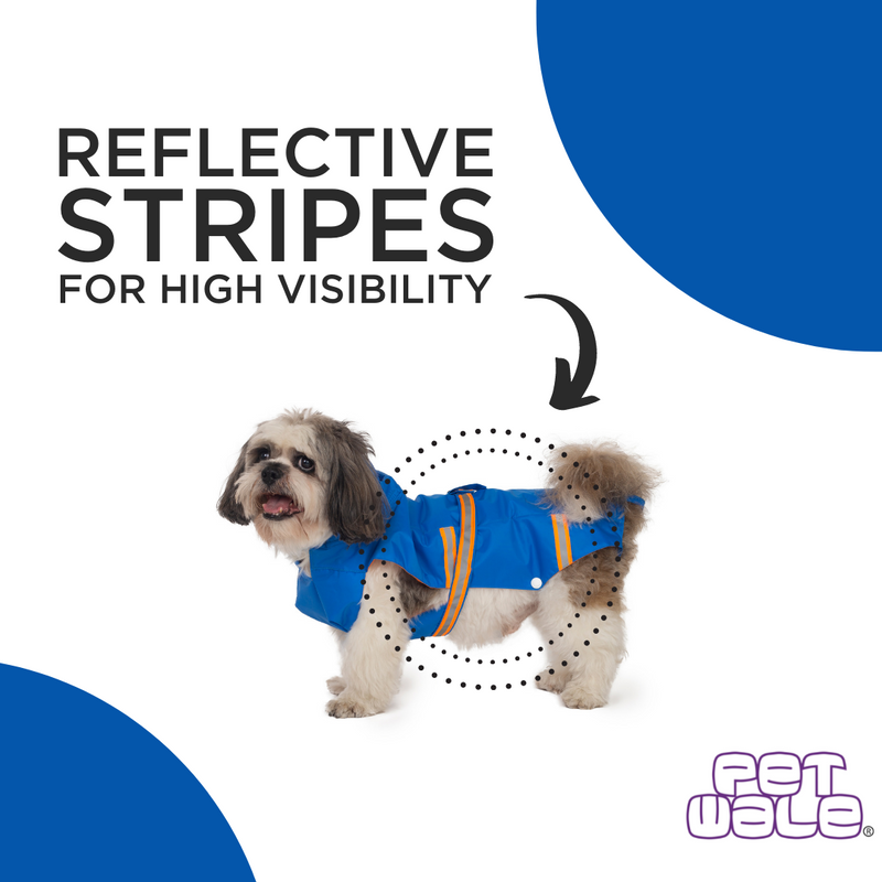 Royal Blue Raincoat with Reflective Strips