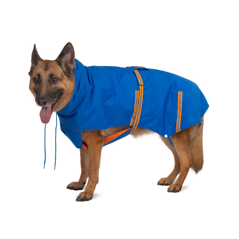 Royal Blue Raincoat with Reflective Strips