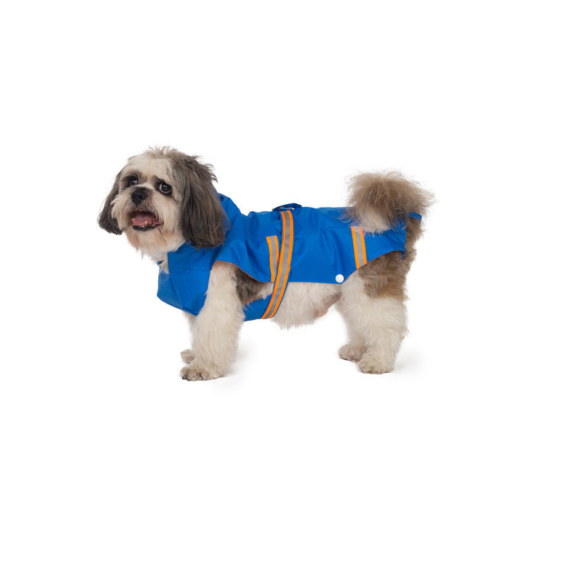 Royal Blue Raincoat with Reflective Strips