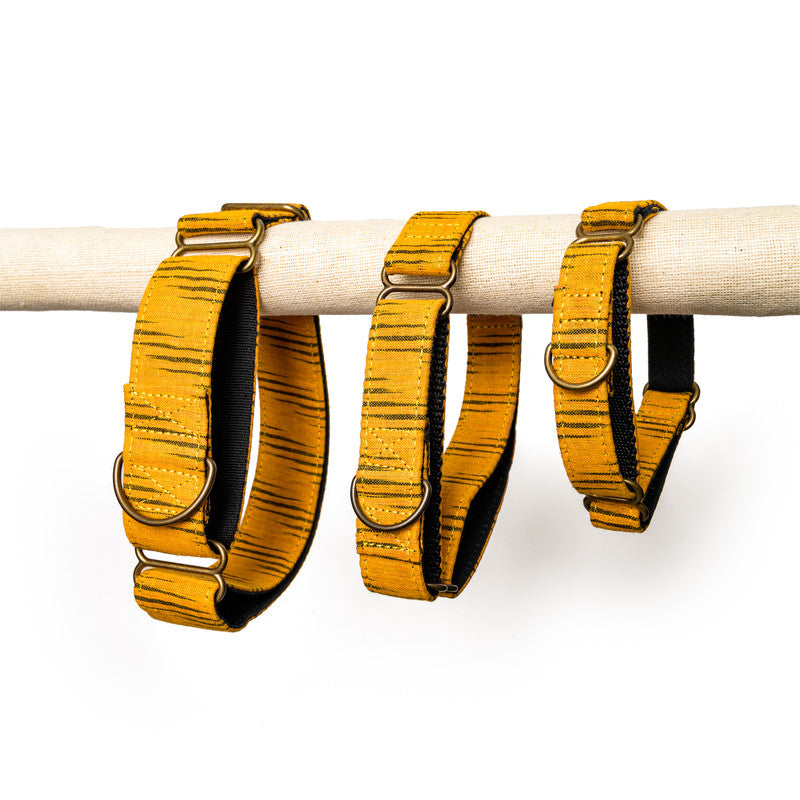 Tiger Print Fabric Martingale Collar