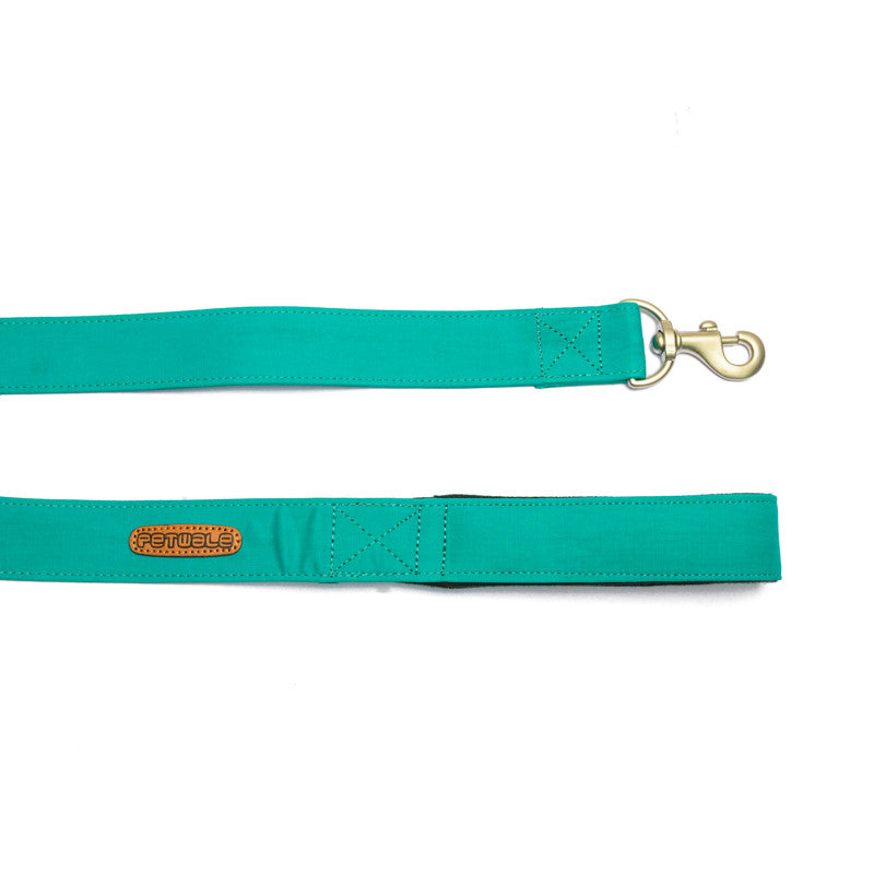 Turquoise Fabric Leash with padded handle