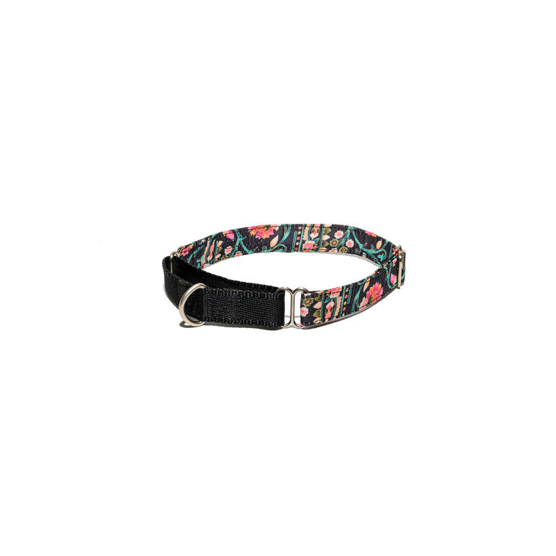 Floral Print Fabric Martingale Collar