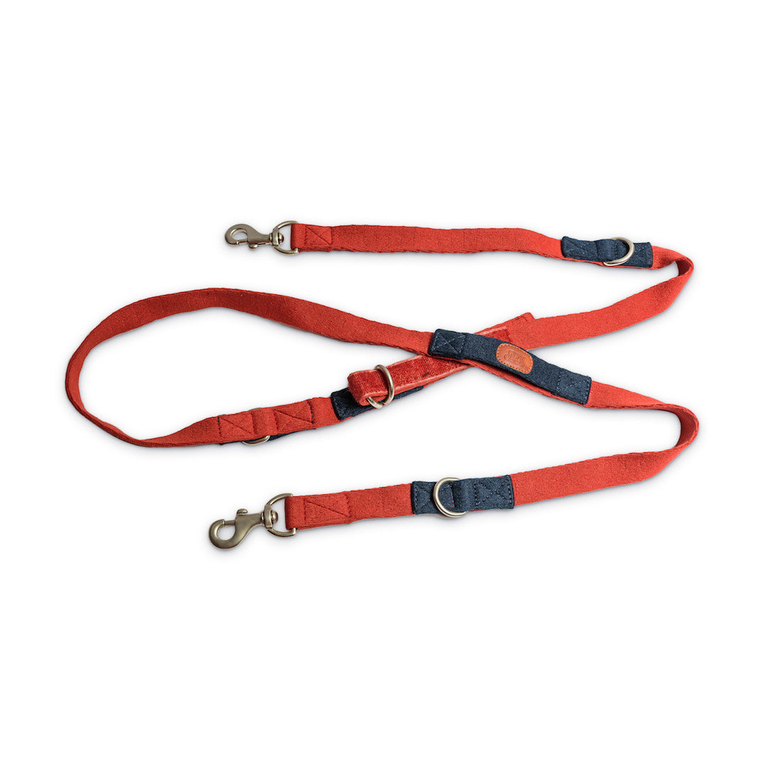 Multi-Function Cotton Leash - Red
