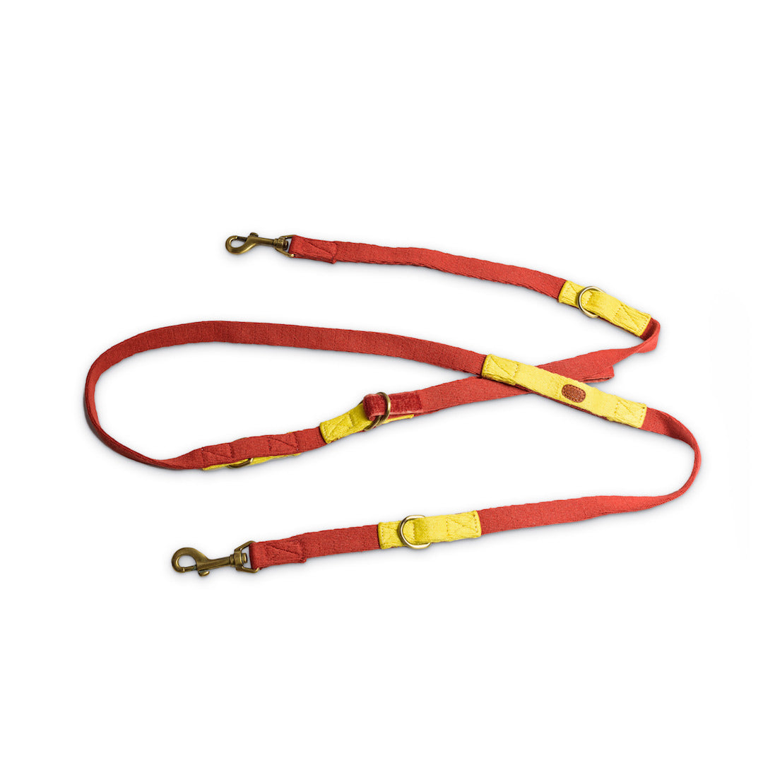 Multi-Function Cotton Leash - Red