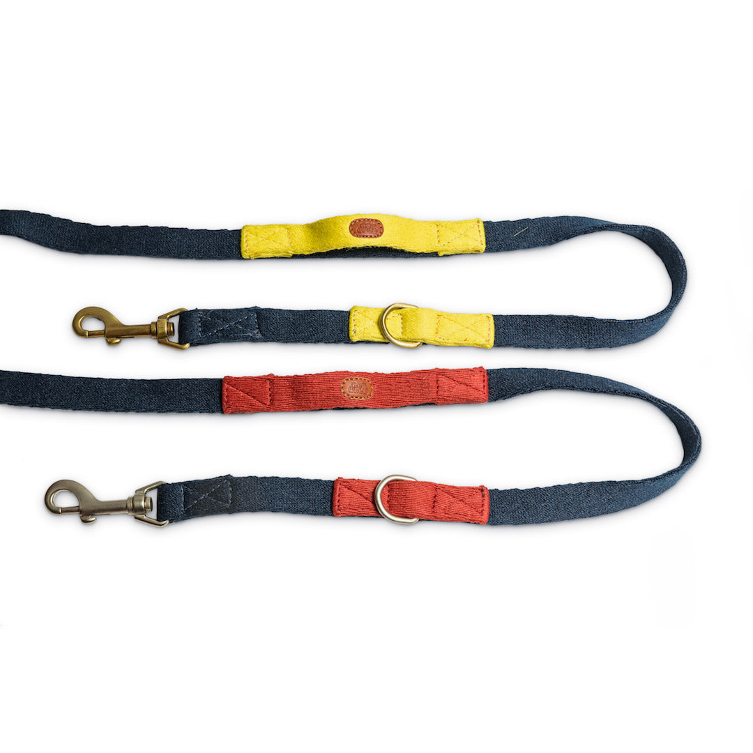 Multi-Function Cotton Leash - Blue