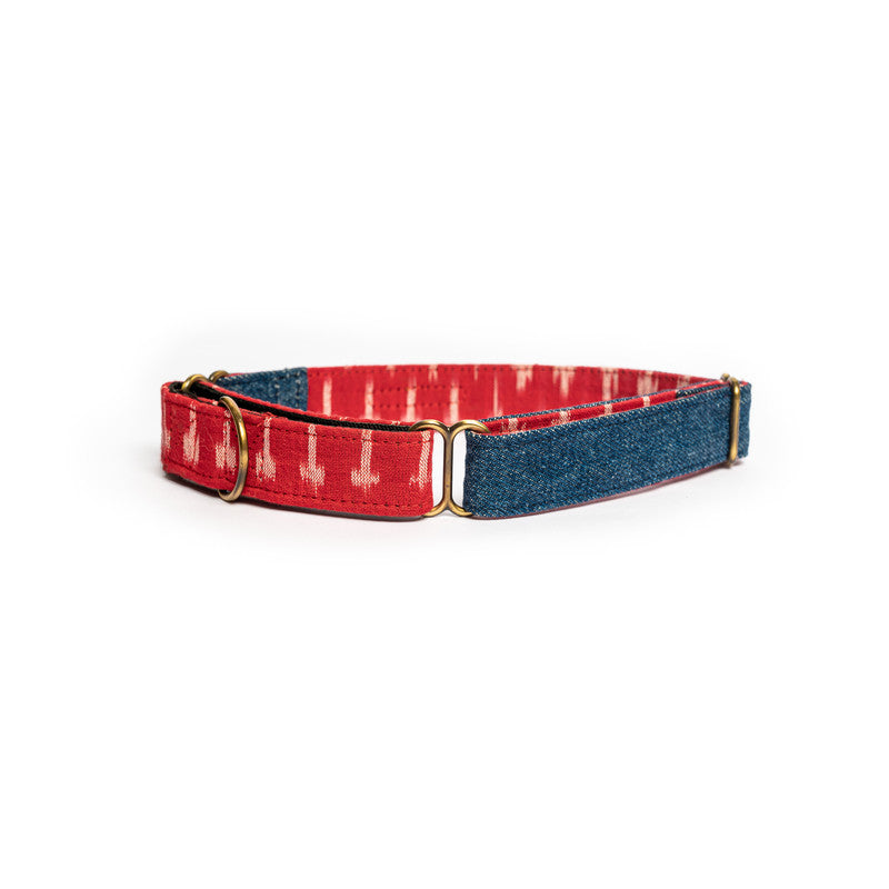 Blue Denim Fabric Martingale Collar