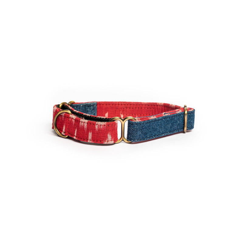 Blue Denim Fabric Martingale Collar