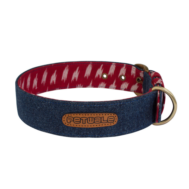 Blue Denim Fabric Belt Collar