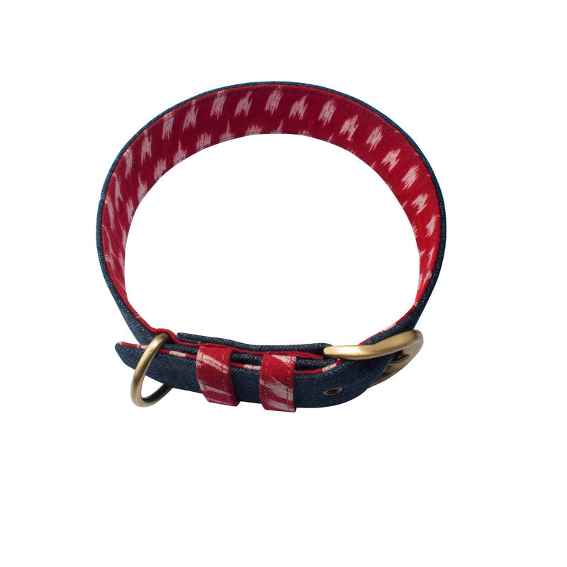 Blue Denim Fabric Belt Collar