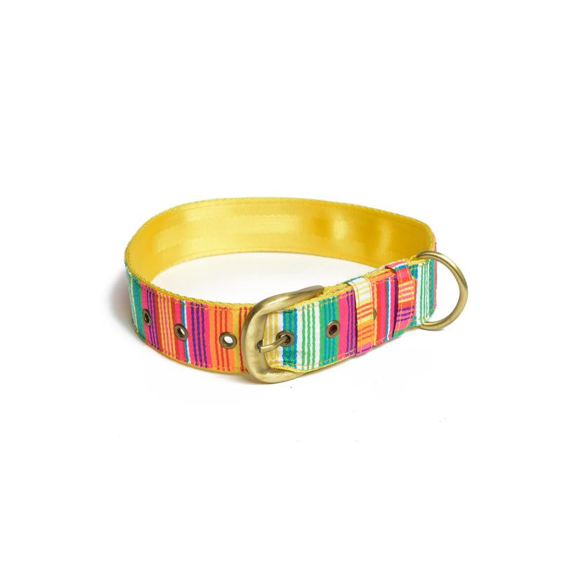 Colourful Stripes Nylon Belt Collar
