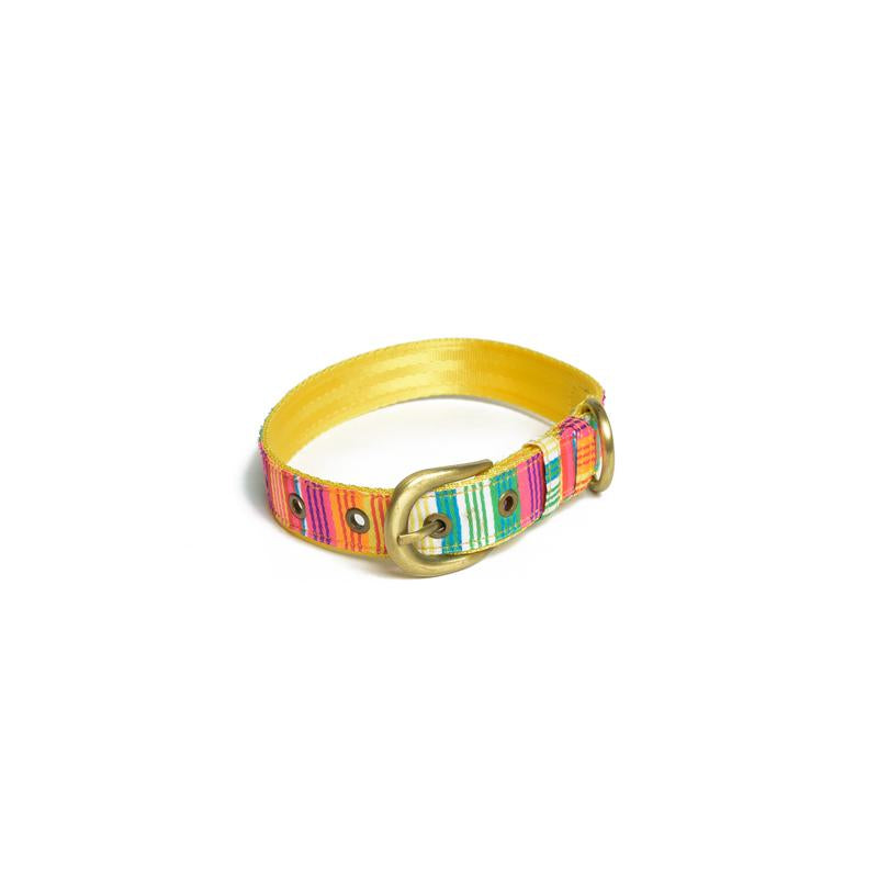 Colourful Stripes Nylon Belt Collar