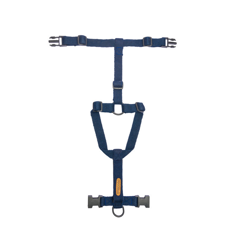 Navy Blue Cotton H-Harness