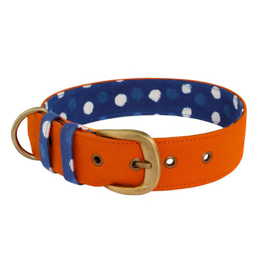 Orange Fabric Belt Collar