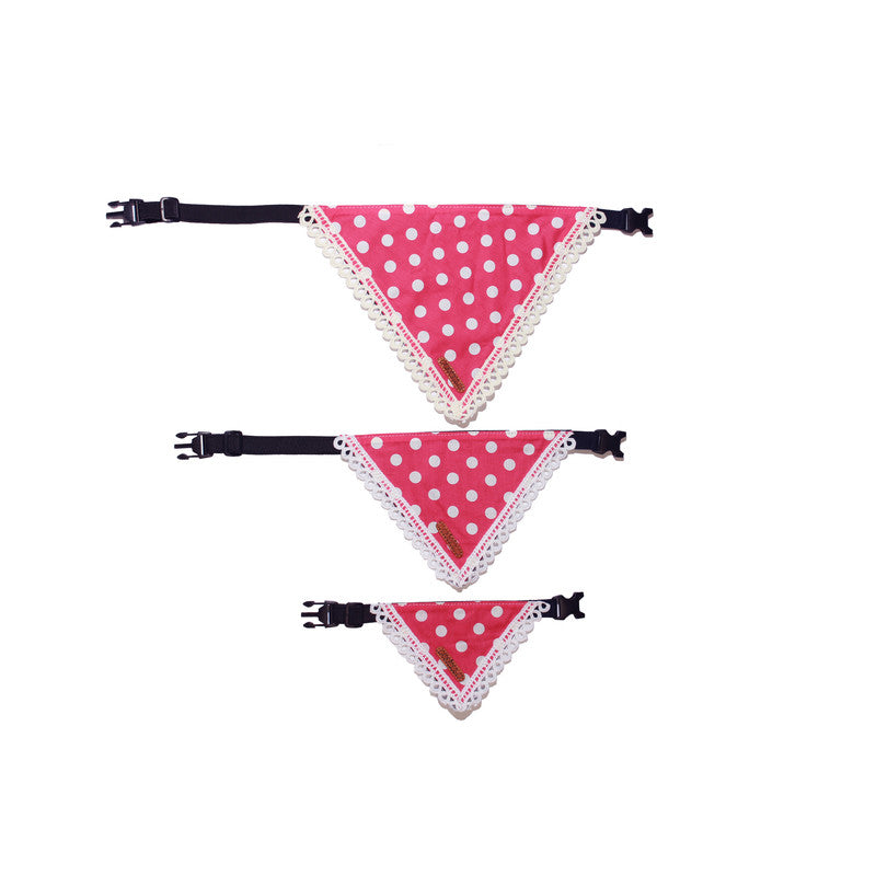 Pink Polka Bandana for Dogs