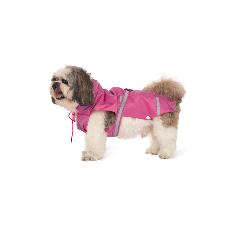 Pink Raincoat with Reflective Strips