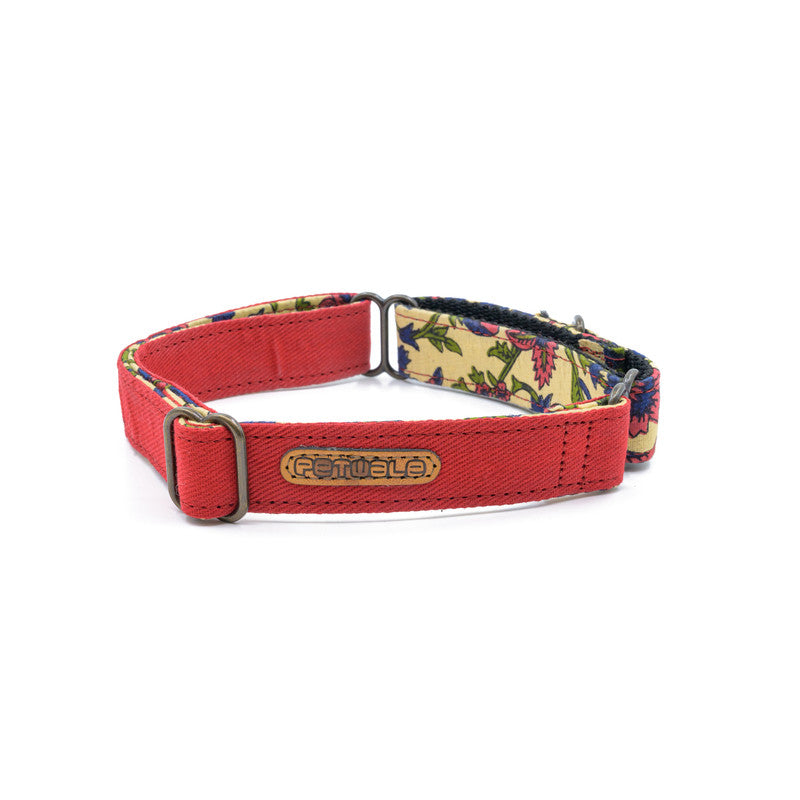 Red Fabric Martingale Collar