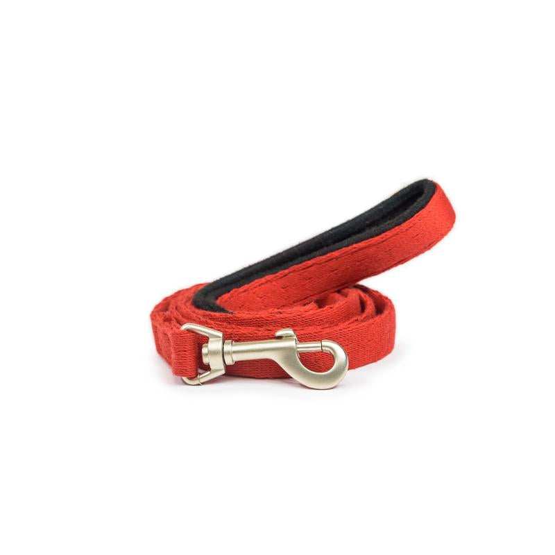 Cotton Red Leash with padded handle