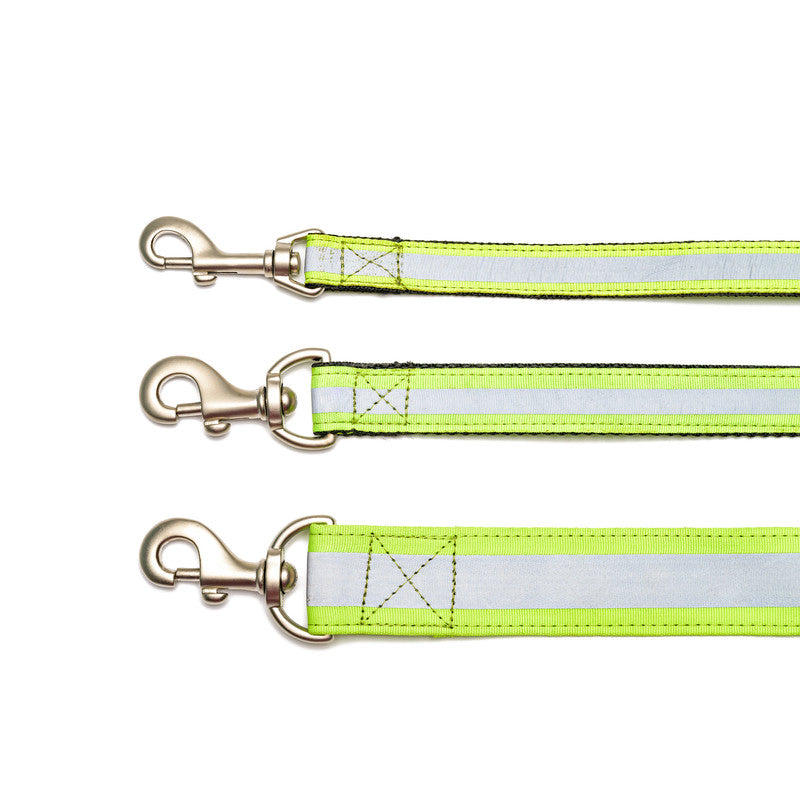 Reflective Green Nylon Leash with padded handle