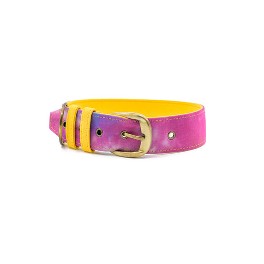 Tie-n-Dye Fabric Belt Collar